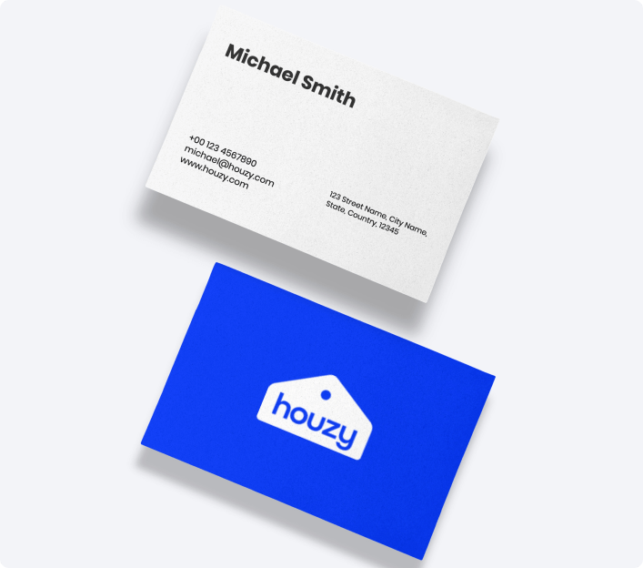 Houzy business card.