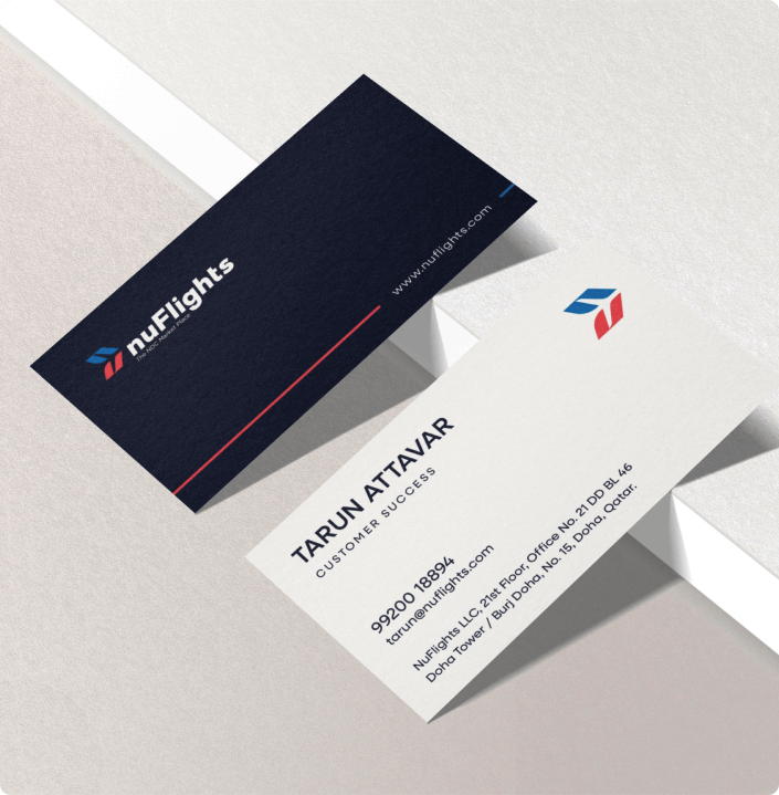 nuFlights business card