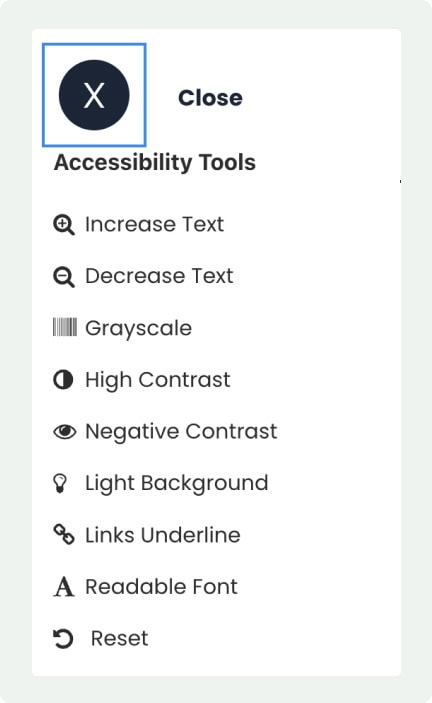 Accessibility menu