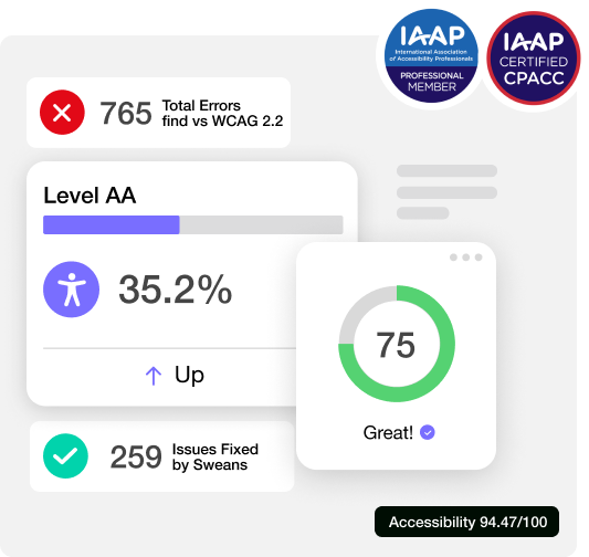 Accesiblity scores and acitvities