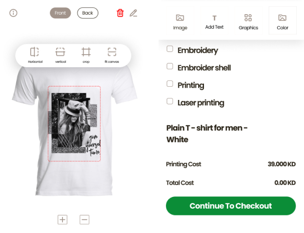 Thoubi Website product customization view mobile