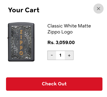 Zippo lighters your cart block