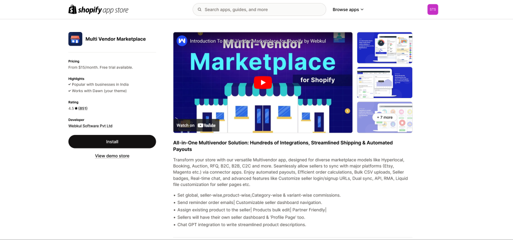 Multi Vendor Marketplace